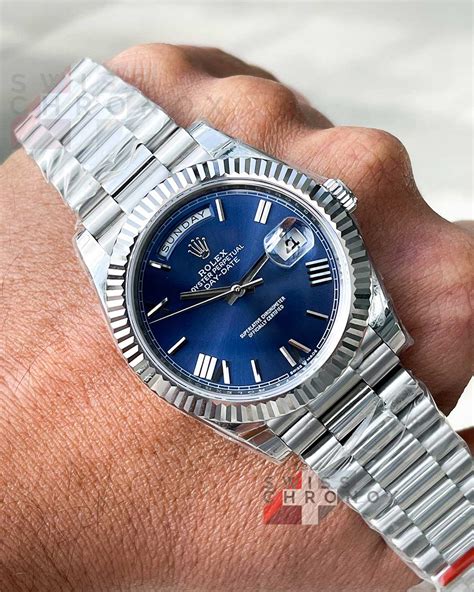 rolex day date 40 blue|rolex day date 40 review.